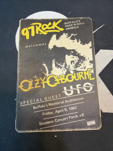 VINTAGE OZZY OSBOURNE BUFFALO NY UFO 1982 Backstage Pass Original!