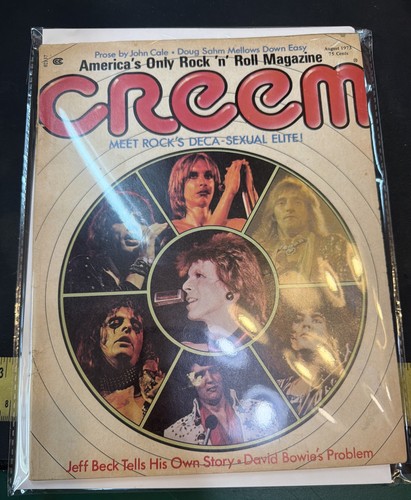 Vintage Creem Magazine August 1973 - David Bowie JEFF BECK Meet Rock Deca