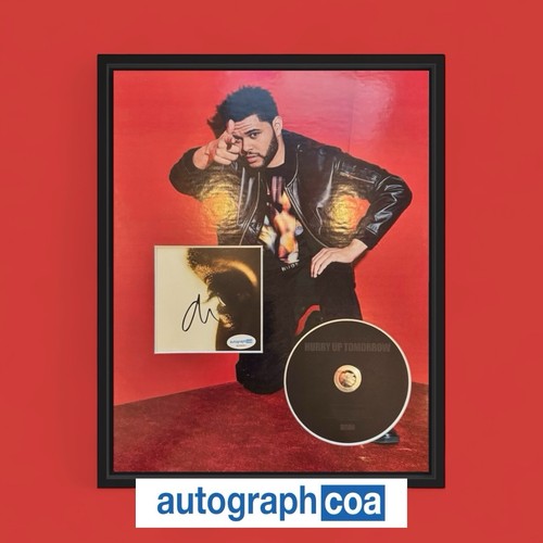 The Weeknd Signed "Hurry Up Tomorrow" CD Insert 11x14 Framed - ACOA
