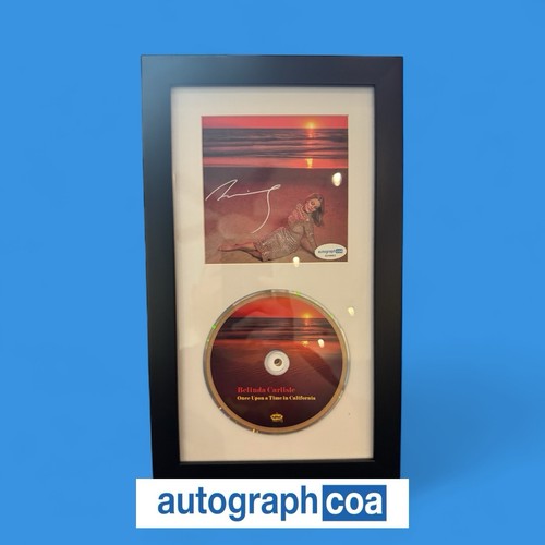 Belinda Carlisle Signed CD "Once Upon a Time in California" Framed 6.5x12 - ACOA