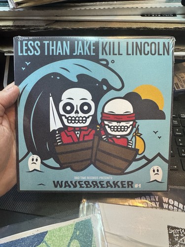 LESS THAN JAKE KILL LINCOLN 45 RPM 7" - Wavebreaker #1 MILKY CLEAR VINYL LTD 200