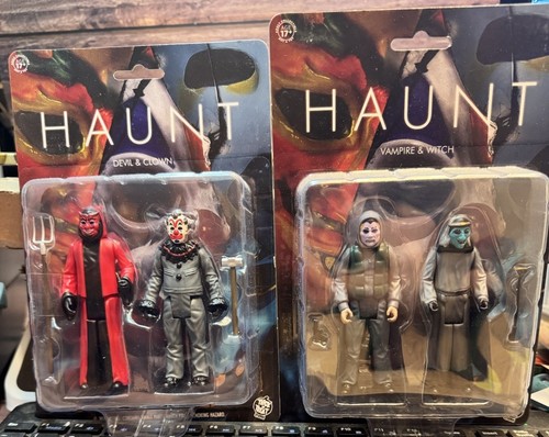 Haunt Vampire & Witch + DEVIL & CLOWN FIGURES - BOTH SETS HALLOWEEN HORROR
