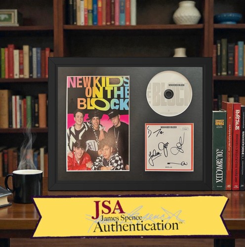 NKOTB Signed CD Insert "Revisited" Framed 14x11 - JSA