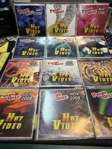 Complete 2008 -Promo Only Video DJ Hot Video DVDs January - December 12 DVDs lot