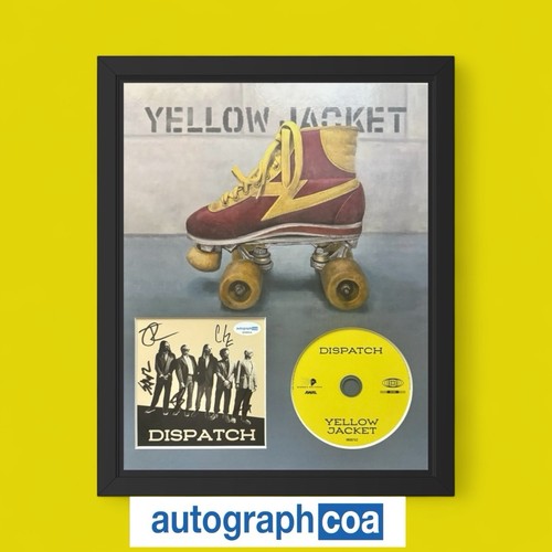 Dispatch Signed "Yellow Jacket" CD Insert 11x14 Framed - ACOA