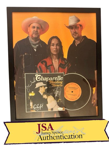 Chaparelle Signed "Bleeding Hearts" 7" Vinyl Framed 16x20 - JSA