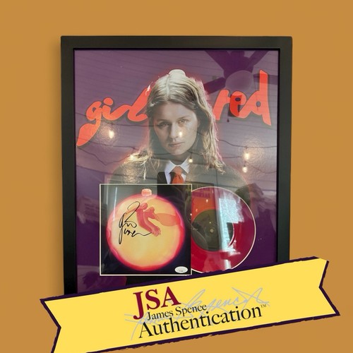 Girl In Red Signed "Two Queens In a King Sized Bed" 7" Vinyl Framed 16x20 - JSA