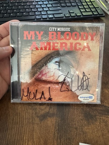 City Morgue "My Bloody America" CD & AUTOGRAPHED CASE - ACOA COA!