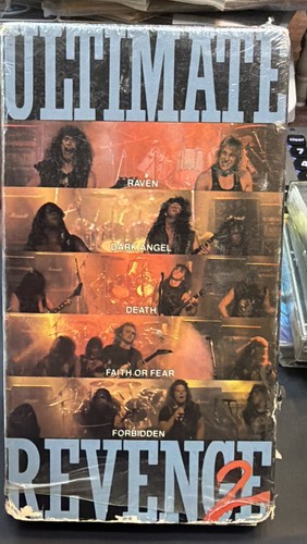 Ultimate Revenge 2 VHS 1989 Combat Tour Heavy Metal, Raven Dark Angel With Book