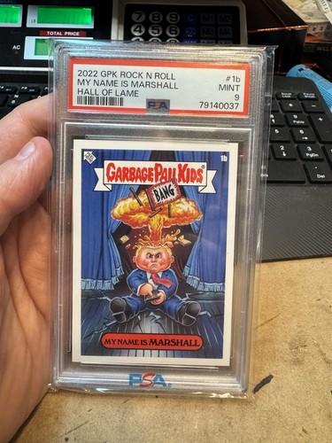 Garbage Pail Kids Rock N Roll Hall of Lame MY NAME IS MARSHALL 1b PSA 9 EMINEM