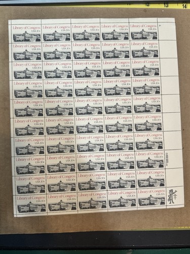 Library of Congress Mint Sheet of 50 Stamps, Scott #2004, MNH