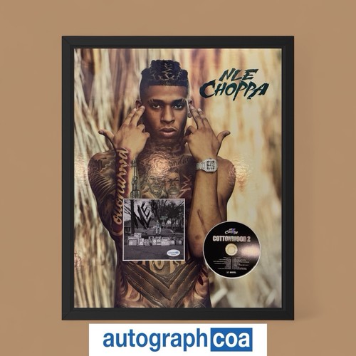 NLE Choppa Signed Dual CD Insert "Cottonwood 2" 16x20 Framed - ACOA