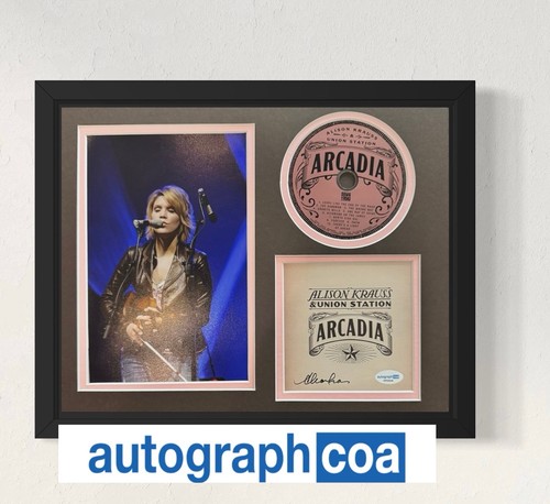 Alison Kraus Signed "Arcadia" CD Insert 14x11 Framed - ACOA