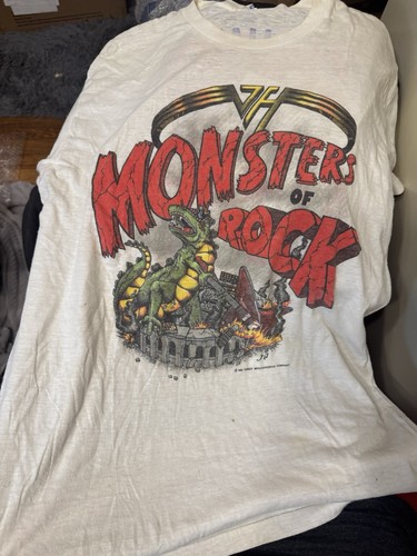 1988 Vintage Van Halen Tour Concert Shirt MONSTERS OF ROCK Sz XL Healthknit