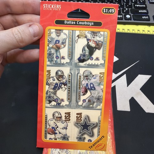 NFL Football Star 1997 Crown Pro Sticker Pack DALLAS COWBOYS STICKERS VINTAGE